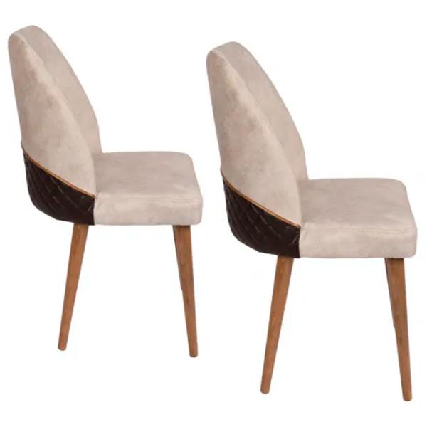 Set scaune de bucătarie Trendy Nova Catifea/ Cream Brown photo 2