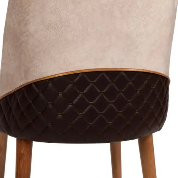 Set scaune de bucătarie Trendy Nova Catifea/ Cream Brown photo 4