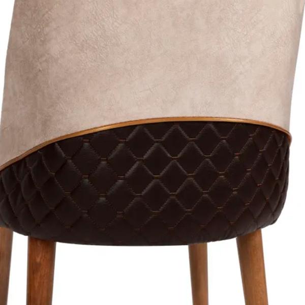 Set scaune de bucătarie Trendy Nova Catifea/ Cream Brown photo 4