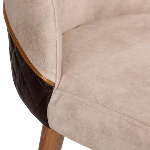 Set scaune de bucătarie Trendy Nova Catifea/ Cream Brown photo 5