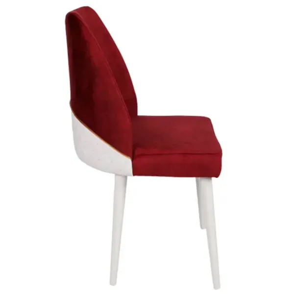 Set scaune de bucătarie Trendy Nova Catifea/ Burgundy White photo 4