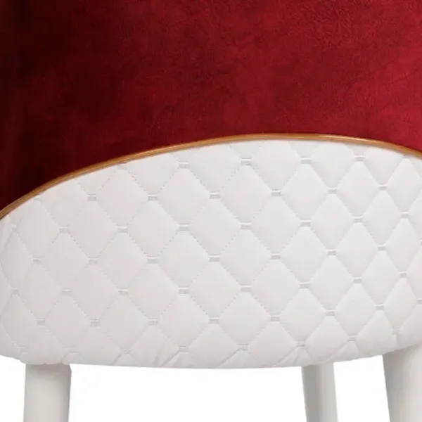 Set scaune de bucătarie Trendy Nova Catifea/ Burgundy White photo 5