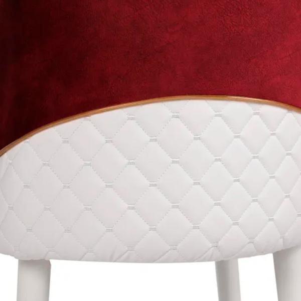 Set scaune de bucătarie Trendy Nova Catifea/ Burgundy White photo 5