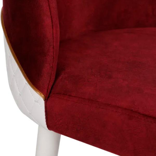Set scaune de bucătarie Trendy Nova Catifea/ Burgundy White photo 7