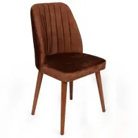 Set scaune de bucătarie Trendy Alfa Catifea/ Brown Brown photo 2