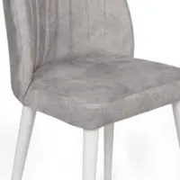 Set scaune de bucătarie Trendy Alfa Catifea/ Gray White photo 3