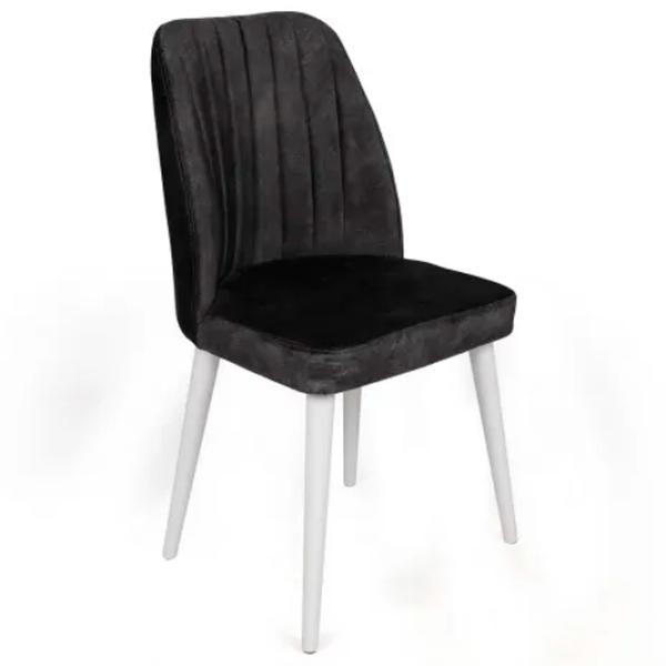 Set scaune de bucătarie Trendy Alfa Catifea/ Black White photo 2