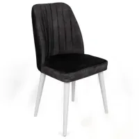 Set scaune de bucătarie Trendy Alfa Catifea/ Black White photo 2