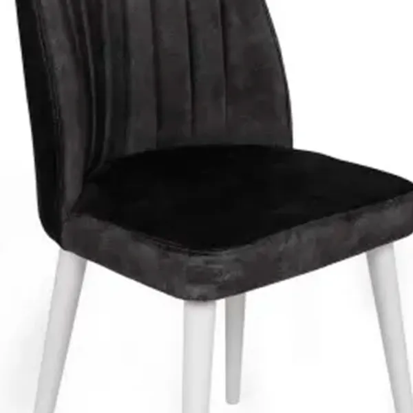 Set scaune de bucătarie Trendy Alfa Catifea/ Black White photo 3