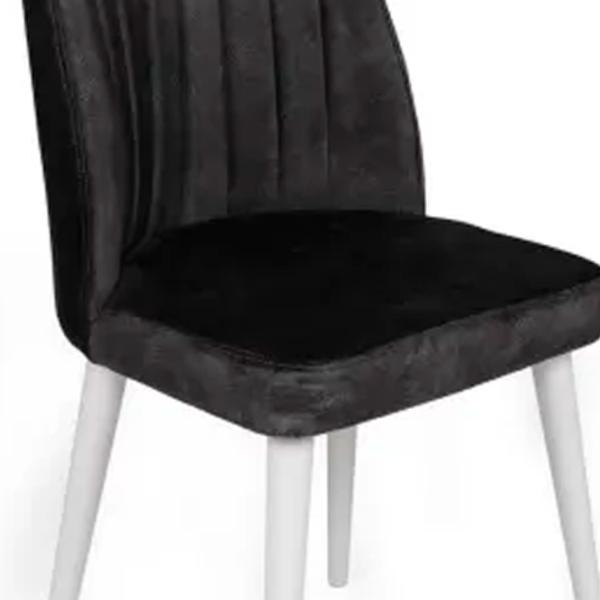 Set scaune de bucătarie Trendy Alfa Catifea/ Black White photo 3