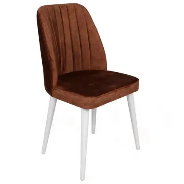 Set scaune de bucătarie Trendy Alfa Catifea/ Brown White photo 2