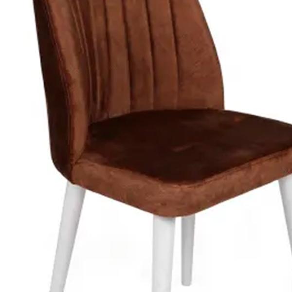 Set scaune de bucătarie Trendy Alfa Catifea/ Brown White photo 3