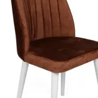 Set scaune de bucătarie Trendy Alfa Catifea/ Brown White photo 3