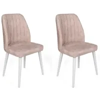 Set scaune de bucătarie Trendy Alfa Catifea/ Cream White