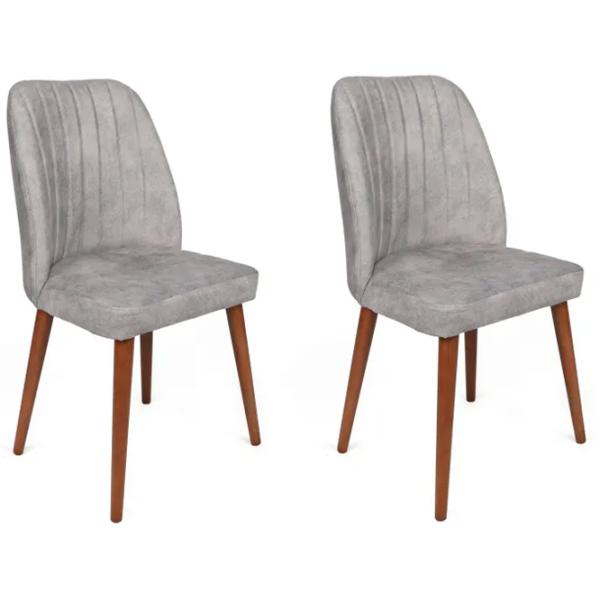 Set scaune de bucătarie Trendy Alfa Catifea/ Gray Brown photo 1