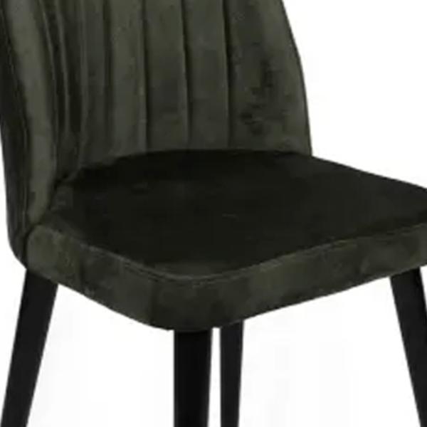 Set scaune de bucătarie Trendy Alfa Catifea/ Khaki Black photo 3