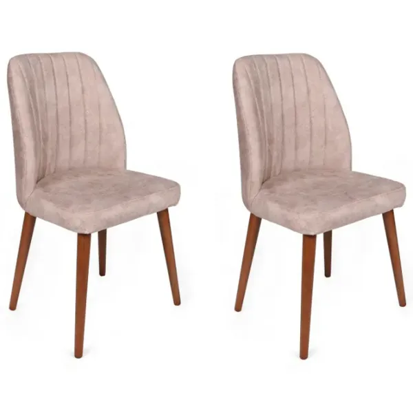 Set scaune de bucătarie Trendy Alfa Catifea/ Mink Brown photo 1