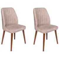 Set scaune de bucătarie Trendy Alfa Catifea/ Mink Brown