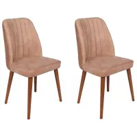 Set scaune de bucătarie Trendy Alfa Catifea/ Light Brown Brown