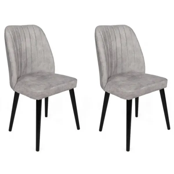 Set scaune de bucătarie Trendy Alfa Catifea/ Gray Black photo 1