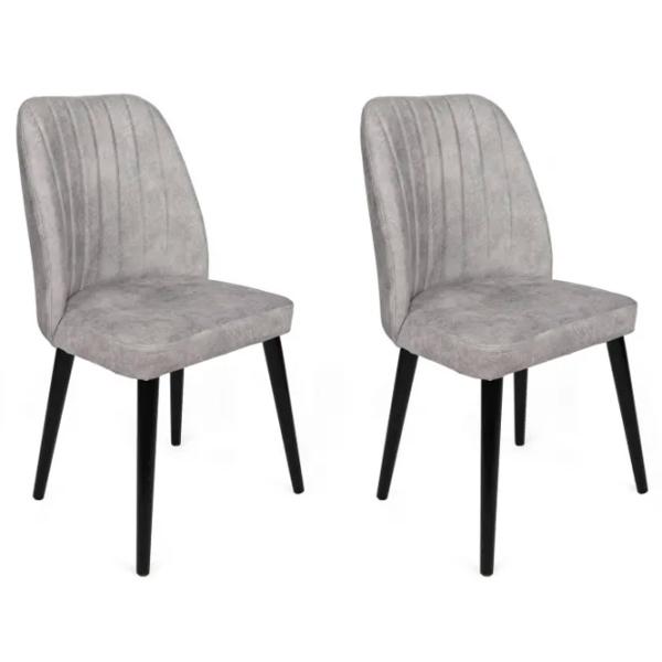 Set scaune de bucătarie Trendy Alfa Catifea/ Gray Black photo 1