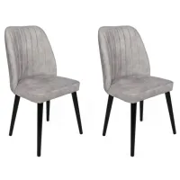 Set scaune de bucătarie Trendy Alfa Catifea/ Gray Black