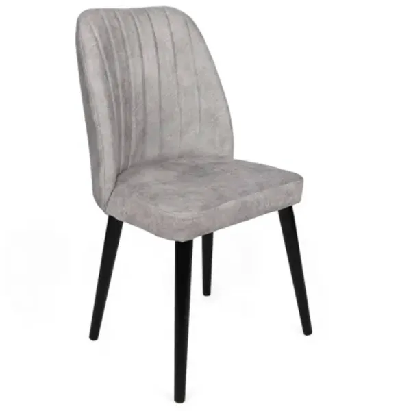 Set scaune de bucătarie Trendy Alfa Catifea/ Gray Black photo 2