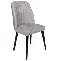 Set scaune de bucătarie Trendy Alfa Catifea/ Gray Black photo 2