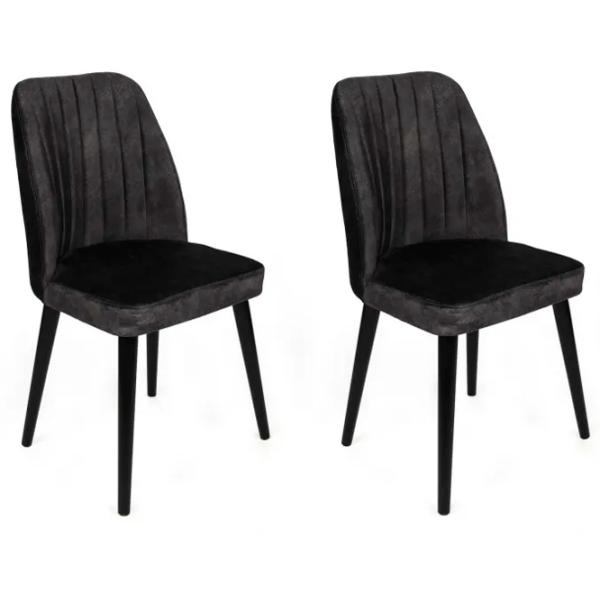 Set scaune de bucătarie Trendy Alfa Catifea/ Black Black photo 1