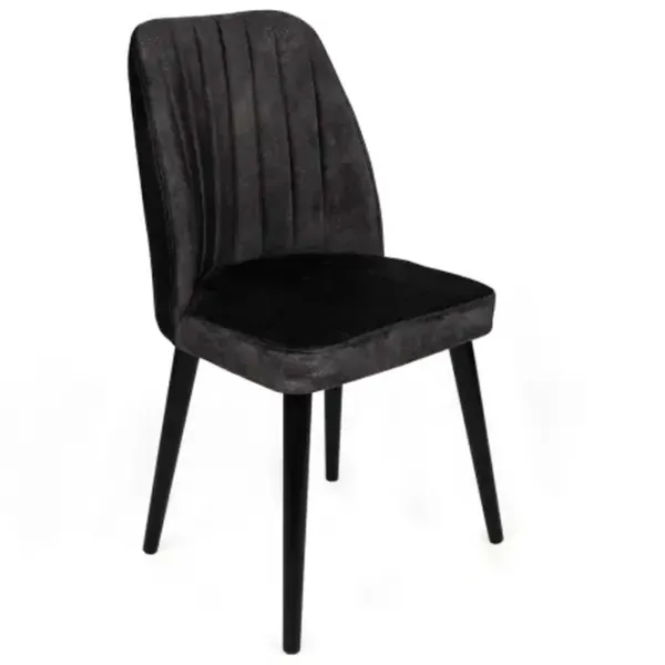 Set scaune de bucătarie Trendy Alfa Catifea/ Black Black photo 3
