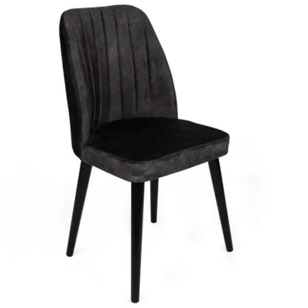 Set scaune de bucătarie Trendy Alfa Catifea/ Black Black photo 3