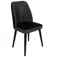 Set scaune de bucătarie Trendy Alfa Catifea/ Black Black photo 3