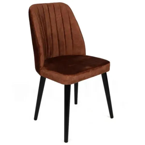 Set scaune de bucătarie Trendy Alfa Catifea/ Brown Black photo 2