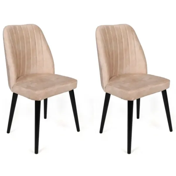 Set scaune de bucătarie Trendy Alfa Catifea/ Cream Black photo 1