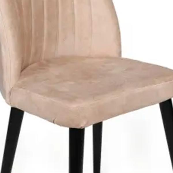 Set scaune de bucătarie Trendy Alfa Catifea/ Cream Black photo 3