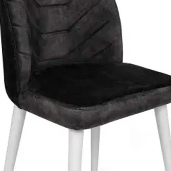 Set scaune de bucătarie Trendy Dallas Catifea/ Black White photo 4