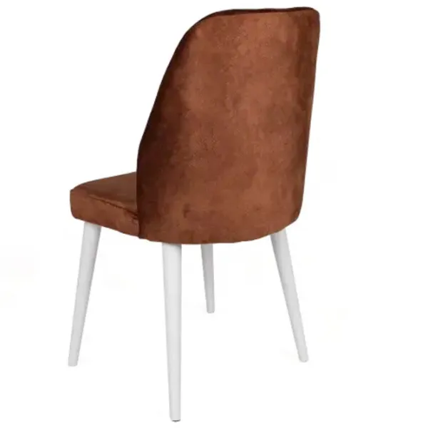 Set scaune de bucătarie Trendy Dallas Catifea/ Brown White photo 5