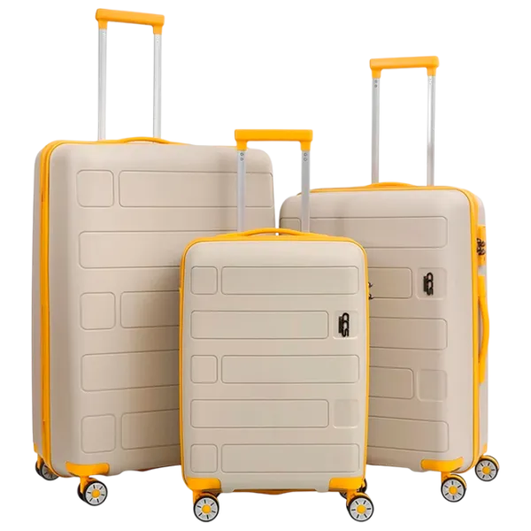 Valiză CCS 5236 Set 105l/ Yellow White photo 1