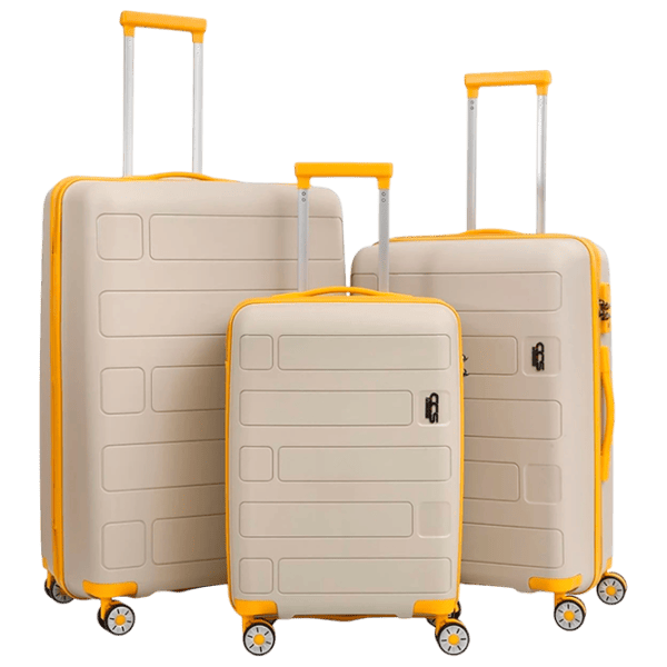 Valiză CCS 5236 Set 105l/ Yellow White photo 1