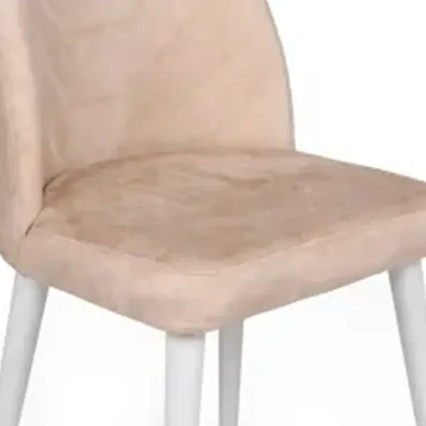 Set scaune de bucătarie Trendy Dallas Catifea/ Beige White photo 3