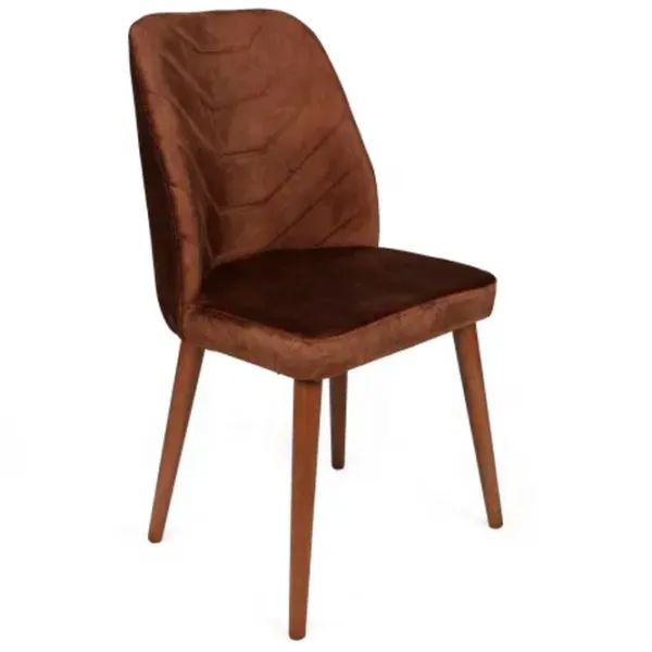 Set scaune de bucătarie Trendy Dallas Catifea/ Brown Brown photo 2