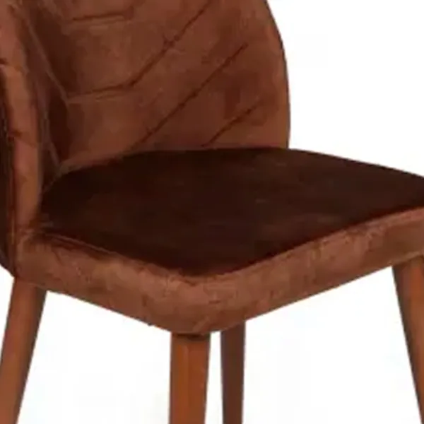 Set scaune de bucătarie Trendy Dallas Catifea/ Brown Brown photo 3