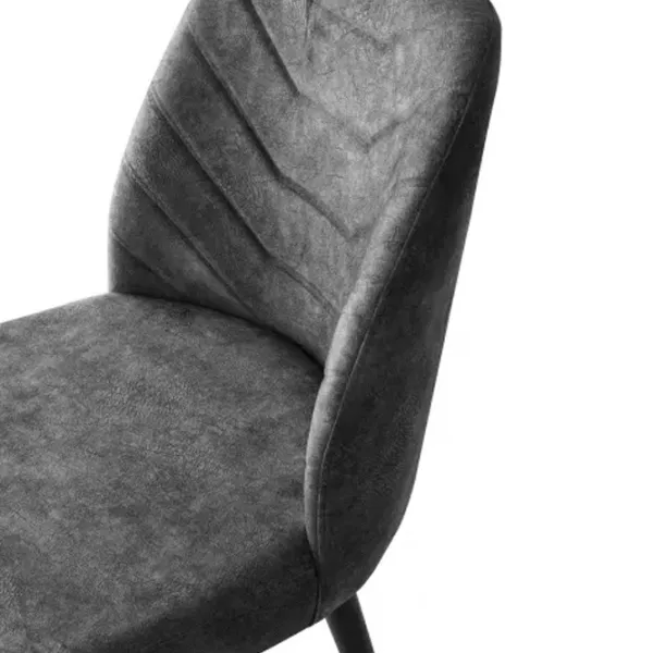 Set scaune de bucătarie Trendy Dallas Catifea/ Gray Black photo 5