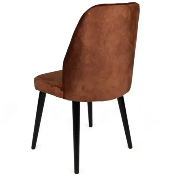 Set scaune de bucătarie Trendy Dallas Catifea/ Brown Black photo 3
