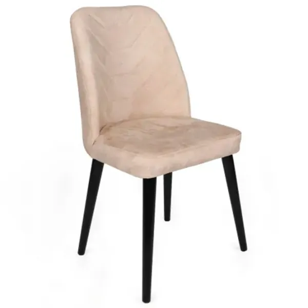 Set scaune de bucătarie Trendy Dallas Catifea/ Beige Black photo 3