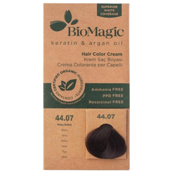Vopsea de păr BioMagic Mocha Cod culoare: 44/07, 0.06l photo 1