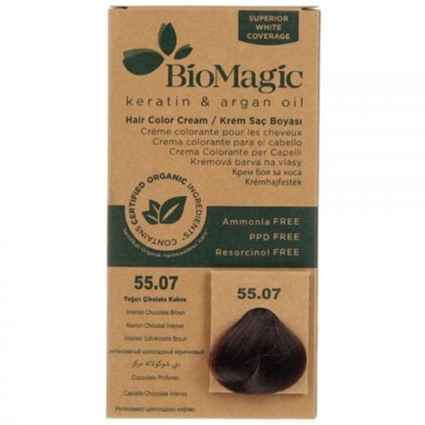 Vopsea de păr BioMagic Intense Chocolate Brown Cod culoare: 55/07, 0.06l photo 1