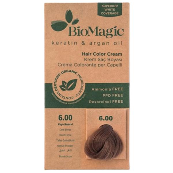 Vopsea de păr BioMagic Dark Blonde Cod culoare: 6/00, 0.06l photo 1