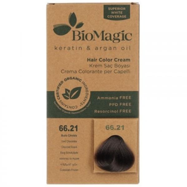 Vopsea de păr BioMagic Iced Chocolate Cod culoare: 66/21, 0.06l photo 1