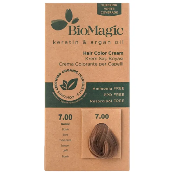Vopsea de păr BioMagic Blonde Cod culoare: 7/00, 0.06l photo 1